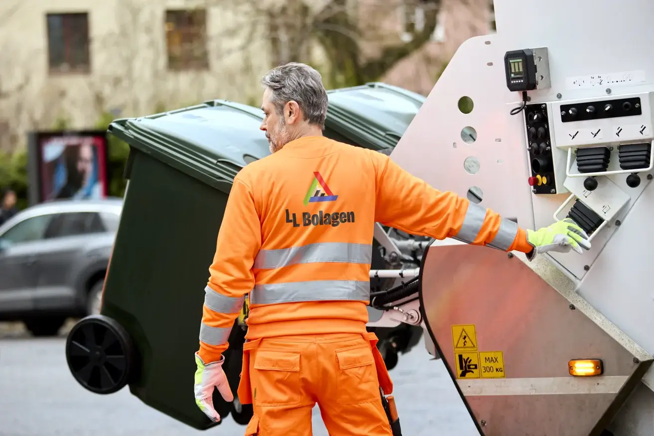 Hämtning av avfall i Stockholm